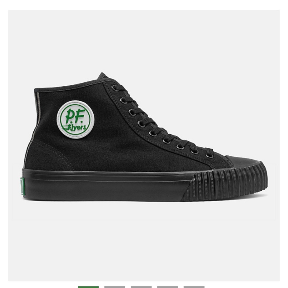 PF Flyers - Black/Green Sandlot Center Hi